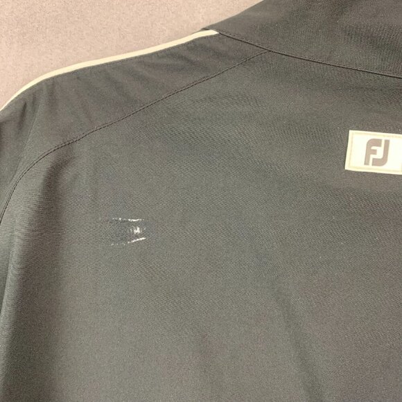 FootJoy Mens Jacket Large Black Full Zip Windbreaker Laminated Golf Rain Outdoor - Picture 11 of 12